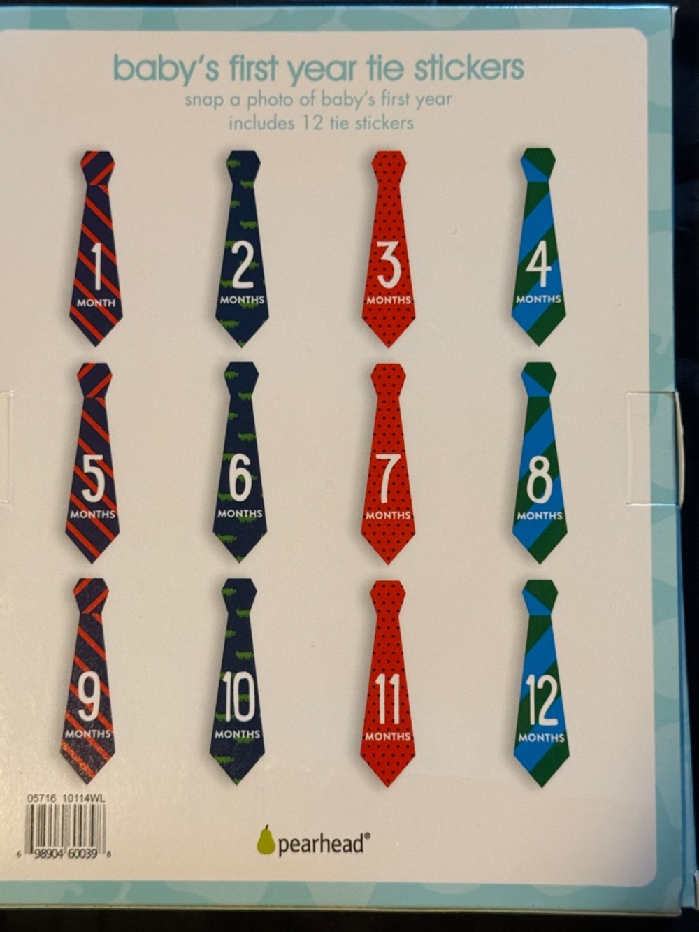 Pearhead Baby’s First Year Photo tie belly stickers 1-12 Mo, 4 patterns, EUC - Picture 10 of 10